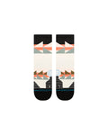 Stance Tri Wool Crew Sock in the colour black shown flat from the topside.