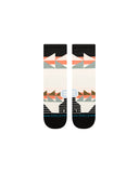 Stance Tri Wool Crew Sock in the colour black shown flat from the topside.