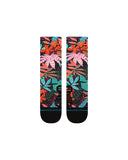 Stance Trippy Trop Crew Sock in the colour Multi shown flat from the topside