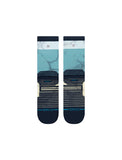 Stance Tundra Crew Sock in the colour navy shown flat from the underside.