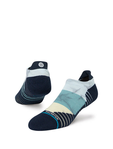 Stance Tundra Tab Sock in the colour navy shown on a foot shape..