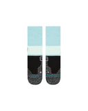 Stance Turnpike Loop Hike Crew Sock in the colour Ice Blue shown flat from the topside