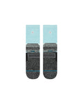 Stance Turnpike Loop Hike Crew Sock in the colour Ice Blue shown flat from the underside