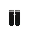 Stance Waffles N Butter Quarter Sock in the colour Black, shown flat from the topside