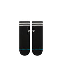 Stance Waffles N Butter Quarter Sock in the colour Black, shown flat from the topside