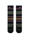 Stance Windy Peak Crew Sock in the colour black  shown flat from the topside
