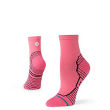 Stance Variegated UL Quarter Sock in pink shown from front