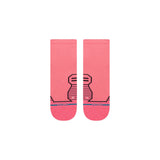 Stance Variegated UL Quarter Sock in pink shown from above