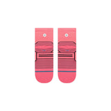 Stance Variegated UL Quarter Sock in pink shown from below