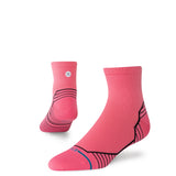 Stance Variegated UL Quarter Sock in pink shown from front