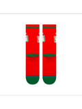 Stance Worlds Best Socks in the colour Red, shown flat from the underside