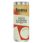 Suma Peach & Turmeric Kombucha 250ml can front