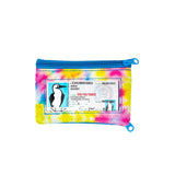 Surfshorts wallet Pink Purple Swirl Tie Dye show from back