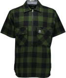 Swanndri Henderson Jacket in the colour Olive Black, shown from the front
