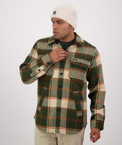 Swanndri Men's Kiaraki V3 Wool Shacket in the colour Yosemite Check