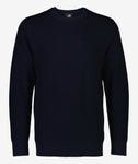 Swanndri Men's Otahu River Merino Crew Neck in the colour Navy, shown from the front
