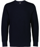 Swanndri Men's Otahu River Merino Crew Neck in the colour Navy, shown from the front