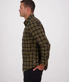 Swanndri Port Road Shirt in colour cashew with black grid