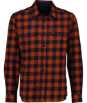 Swanndri Taranaki Tailor Shirt in the colour Navy Merlot, shown from the front