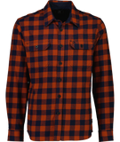 Swanndri Taranaki Tailor Shirt in the colour Navy Merlot, shown from the front