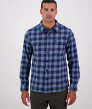 Swanndri Taranaki Tailor shirt in the colour of oceanview