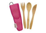 To-Go Ware Bamboo Kids Utensil Set n the colour melon