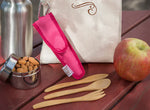 To-Go Ware Bamboo Kids Utensil Set in the colour melon