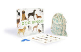 Dog Bingo Game by Laurence King Publishing, showing the front of the box, bingo sheet, and bag