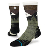 Stance Mid Wool Crew Socks in Olive shown from front