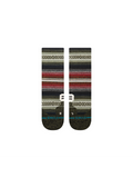 Stance Mid Wool Crew Socks in Black/Red shown from above