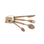 Kupilka Cutlery Set 4-piece includes: knife, fork, dessert spoon and teaspoon in the colour brown