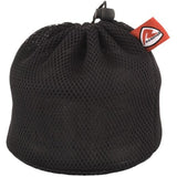 Showing detail of the mesh carry bag for the Robens Lumberjack Wood Stove
