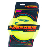 Aerobie Dogobie Disc in yellow with packaging - puncture resistant material