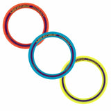 Three Aerobie Sprint rings or discs in different colours