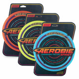 Three Aerobie Sprint rings or discs in different colours packaged