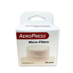 Aeropress Micro-Filters Paper Filters 350 Pack - showing the front of the packaging