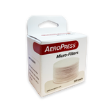 Aeropress Micro-Filters Paper Filters 350 Pack - showing the packaging angled to the east