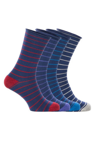 The four colours of BAM Fluxton Bamboo Socks Pair 8-11 UK