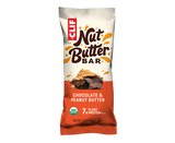 A Clif Chocolate Peanut Butter Bar in the new-style packaging