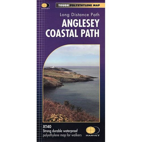 An image showing the front cover of the Harvey Anglesey Coastal Path National Trail Map XT40
