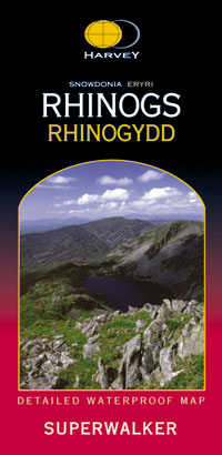 An image of the front of the Harvey Rhinogs Superwalker Map