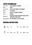 Heartland Colombia Sweet Valley 250g information