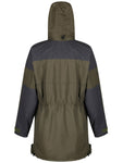 Hilltrek Liathach Natural Smock CA in Olive/Charcoal colour showing the back view
