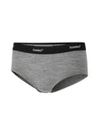 Howies Women's Boxhers Merino Undies Boxer Briefs in grey marl with black branded waist band.