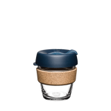 KeepCup Brew Cork SiX 6oz/177ml Glass Reusable Cup in the colour Spruce