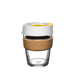 KeepCup Brew Cork Medium 12oz/340ml Glass Reusable takeaway coffee cup in The Egg colour