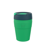 KeepCup Helix Thermal Medium 12oz/340ml Double Walled Reusable Cup with fully sealed twist lid in the colour Clenture Green