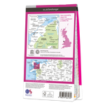 An image showing the back of the OS Landranger 115 map of Snowdon & Caernarfon