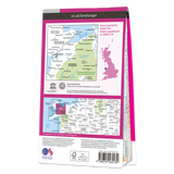 An image showing the back of the OS Landranger 115 map of Snowdon & Caernarfon