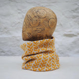 Little Brown Bird Company Welsh Tapestry Snood in Honey. Leaf pattern